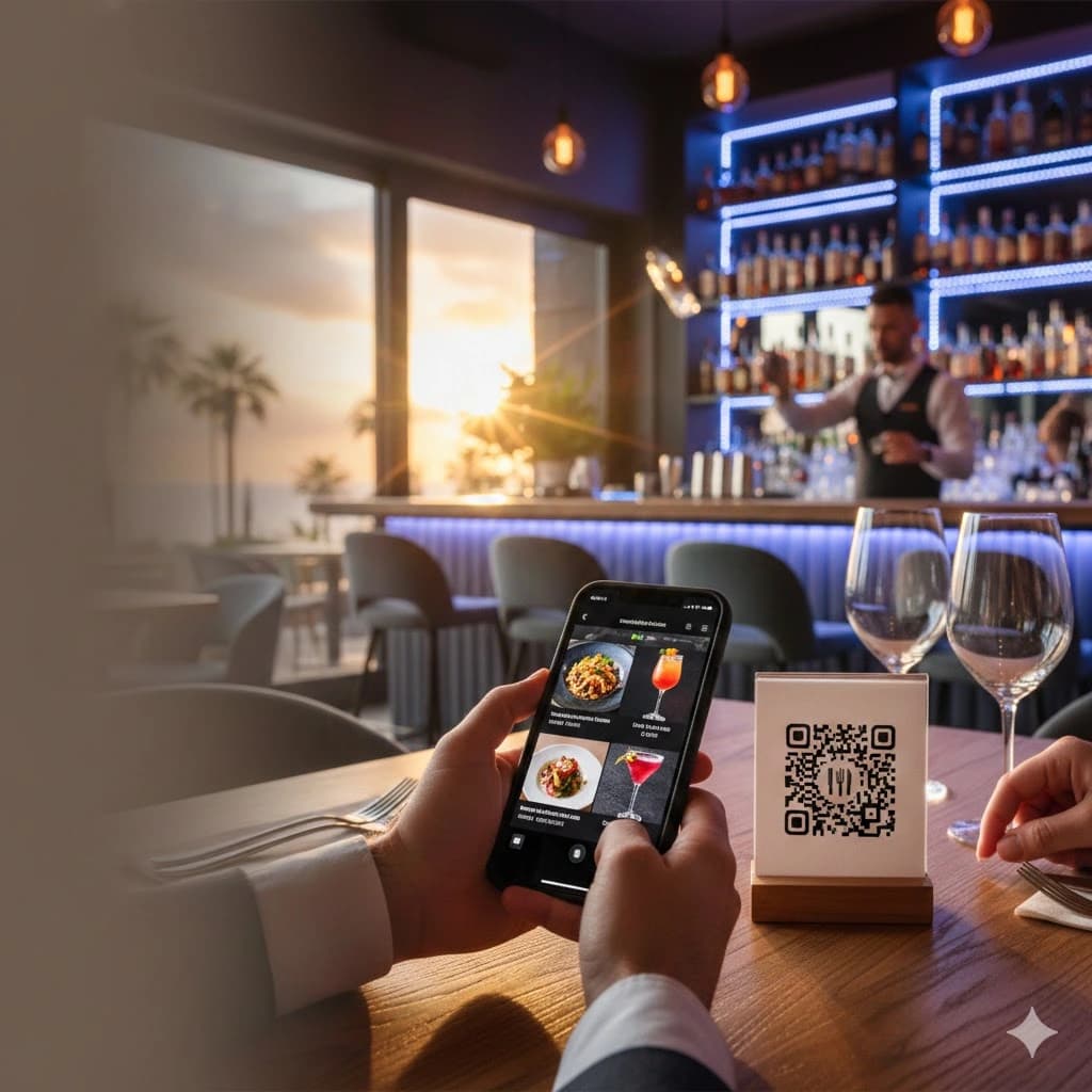 EatQR menu on smartphone